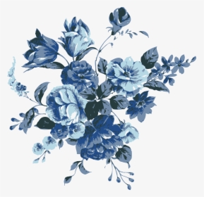 Flower Blue Clip Art - Blue Flower Vector Free, HD Png Download, Free Download