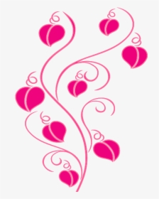 Pink Flower Swirl Art Png, Transparent Png, Free Download