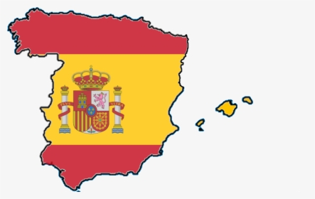 Flag Map Of Spain - Spain Flag Map, HD Png Download, Free Download