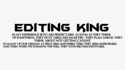 Editing King Png Text, Transparent Png, Free Download
