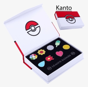 Pokemon Trainer Gym Badge Sets - Pokemon Kanto Badges Box, HD Png Download, Free Download
