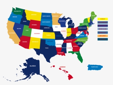 United States Map Capital City U - Population By State 2019, HD Png Download, Free Download