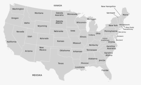 Us Map 48 States - Us Map, HD Png Download, Free Download