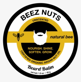 Natural Bee Beard Balm Label Front, HD Png Download, Free Download