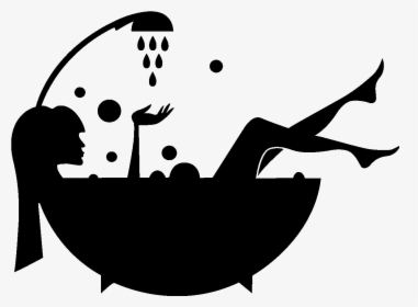 Bathroom Bathtub Silhouette Clip Art, HD Png Download, Free Download