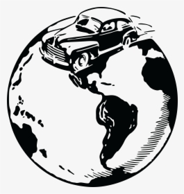 Globe And Car Clip Arts, HD Png Download, Free Download