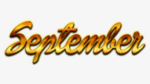 September Golden Letters Name Png, Transparent Png, Free Download