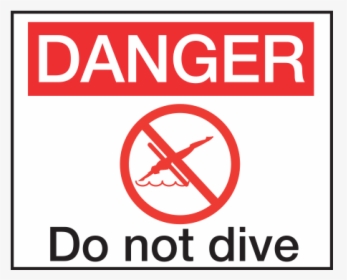 Danger Decals, With The Message "danger, Do Not Dive, HD Png Download, Free Download