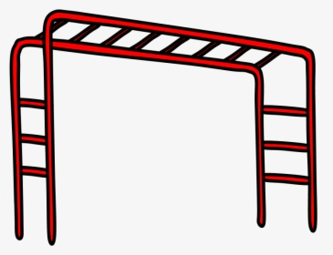 Monkey Bars, Red - Monkey Bars Clipart, HD Png Download, Free Download