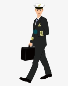 Transparent Airplane Pilot Clipart - Flight Attendant Clipart Png, Png Download, Free Download
