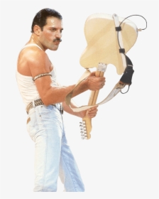 Freddie Mercury Guitar - Freddie Mercury White Background, HD Png Download, Free Download