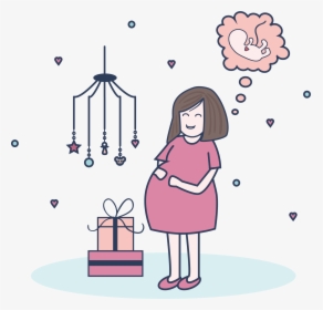 Pregnancy Mother Infant Illustration - رسمه امرأة حامل, HD Png Download, Free Download