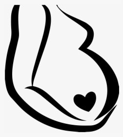 Cute Pregnant Belly Silhouette Clipart , Png Download - Pregnancy, Transparent Png, Free Download