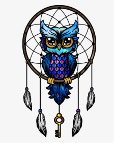 Owl Dream Catcher Colored, HD Png Download, Free Download