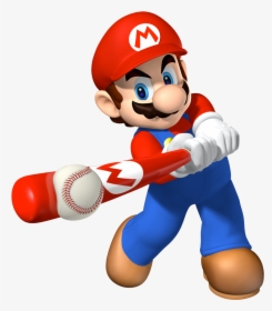 Mario Playing Png Image - Mario Super Sluggers Mario, Transparent Png, Free Download