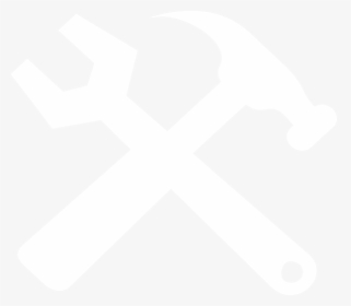 White Clipart Wrench - Hammer Icon White Png, Transparent Png, Free Download