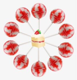 Strawberry Shortcake Cream Swirl Lollipop Bag - Original Gourmet Lollipops Blueberries And Cream, HD Png Download, Free Download
