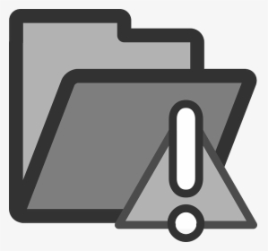 Computer, Flat, Icon, Folder, Directory, Warning, Theme - Download Clipart, HD Png Download, Free Download
