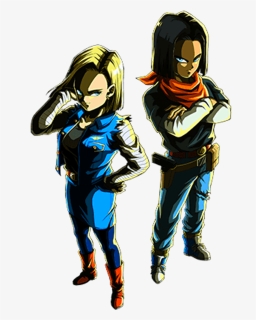 18 Badass Scene - Android 17 And 18 Art, HD Png Download, Free Download