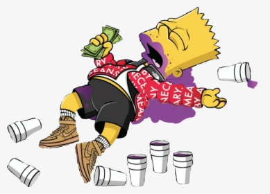 Bart Simpson Clipart Love Edit - Bart Simpson Lean Png, Transparent Png, Free Download