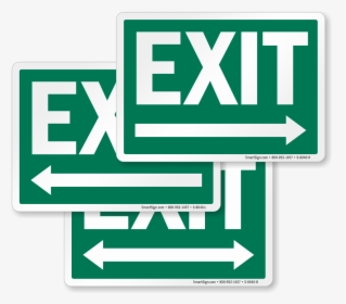 Exit Sign With Arrow, HD Png Download, Free Download