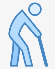 Elderly Person Icon - Elderly Icon Blue Png, Transparent Png, Free Download