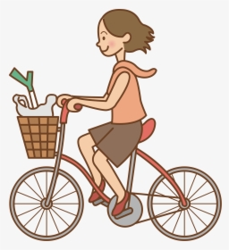 This Free Icons Png Design Of Woman Riding A Bicycle - Ride A Bike Clipart, Transparent Png, Free Download