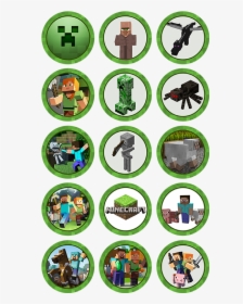 Minecraft Edible Cupcake Toppers - Minecraft Cupcake Toppers Png, Transparent Png, Free Download
