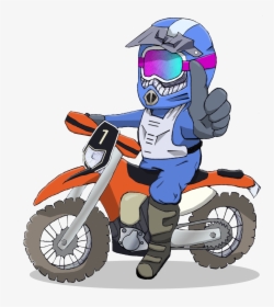 Cartoon Dirt Bike Rider , Png Download - Dirt Bike Cartoon Png, Transparent Png, Free Download