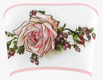 Vintage Rose Floral Bandeau Top - Poem Old Design, HD Png Download, Free Download