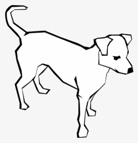 Dog, Animal, Mammal, Pet, Cute, Outline, Top, Stand - Dog Outline White Png, Transparent Png, Free Download