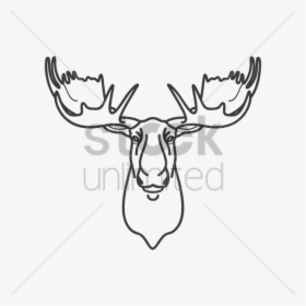Moose Vector Image - Drawings Of Moose Heads, HD Png Download, Free Download