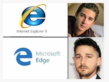 Internet Explorer 9 Microsoft Edge Face Chin Text Forehead - Microsoft Edge And Internet Explorer Meme, HD Png Download, Free Download