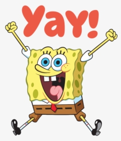 Yay Imessage Sticker - Spongebob Squarepants Happy, HD Png Download, Free Download