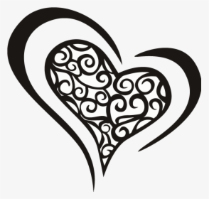 Love Heart Swirls Vector - Line Art, HD Png Download, Free Download