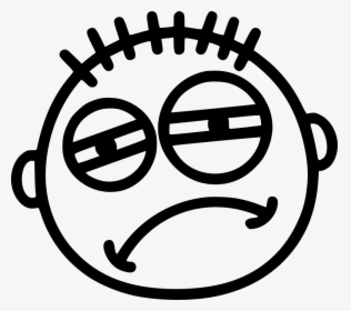 Tired - Silly Face Clipart Black And White, HD Png Download, Free Download