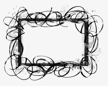 Swirl Frame Png - Line Art, Transparent Png, Free Download