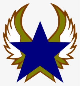 Blue Star With Gold Wings Svg Clip Arts, HD Png Download, Free Download