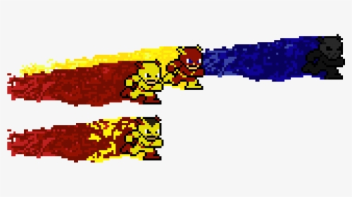 Flash And Reverse Flash And Zoom - Pixel Art Google Sheets Flash, HD Png Download, Free Download