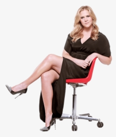 Amy Schumer Sitting On Office Chair - Amy Schumers High Heels, HD Png Download, Free Download