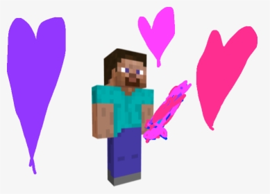 Image Copy - Minecraft Steve Love, HD Png Download, Free Download