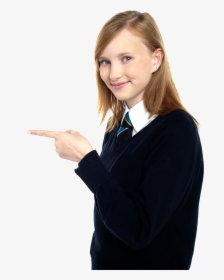 Women Pointing Left - Stock Photo Pointing Png, Transparent Png, Free Download