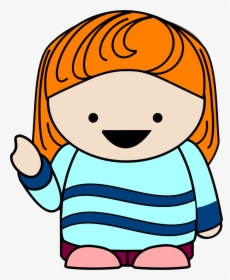 Girl Pointing Clip Arts - Girl Red Head Clipart, HD Png Download, Free Download