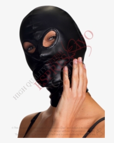 Bondage Leather Hood With Soft Blindfold And Muffle - Mask, HD Png Download, Free Download