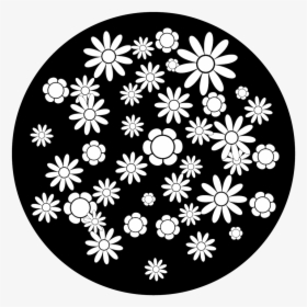 Apollo Design Sr-6175 Abundant Flowers B&w Superresolution - Star Circle Logo Design, HD Png Download, Free Download