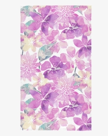 Pastel Watercolor Flower Pattern Custom Towel 16"x28" - Purple Watercolor Flower Transparent, HD Png Download, Free Download