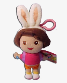 Easter Dora The Explorer With Bunny Ears Plush Clip - Dora With Bunny Ears, HD Png Download, Free Download