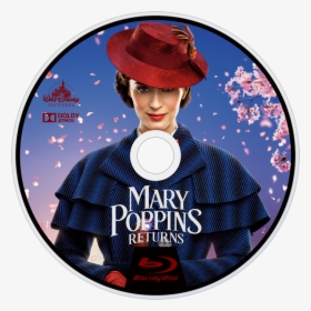 Mary Poppins Returns Bluray Disc Image - Mary Poppins Returns Dvd Disc, HD Png Download, Free Download