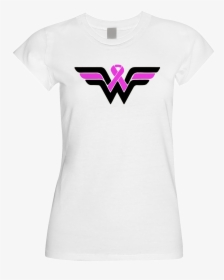 T Shirt Cancer Awareness Wonder Woman Breast Cancer, HD Png Download, Free Download