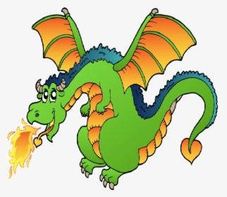 Fire Cute Cartoon Dragon Clip Art Breathing Clipart - Dragon Clipart Png, Transparent Png, Free Download